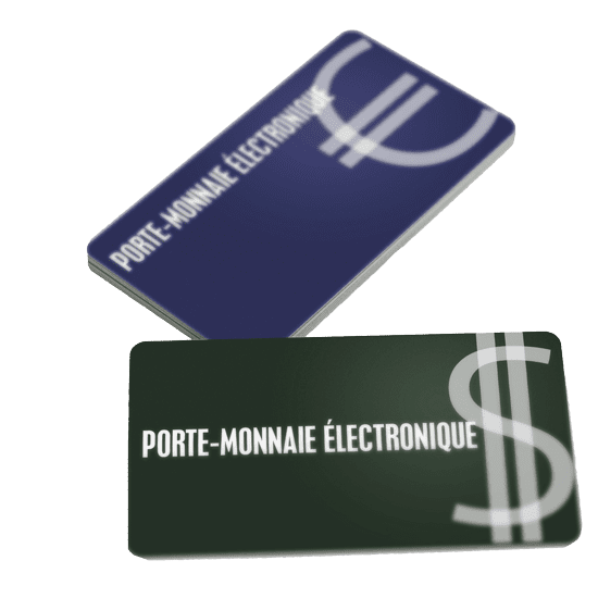 Carte pour utilisation du porte-monnaie électronique