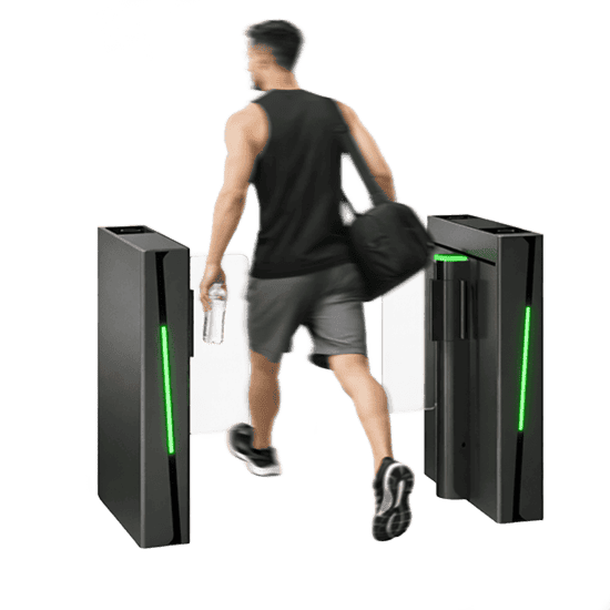 Couloir d'accès design pour fitness