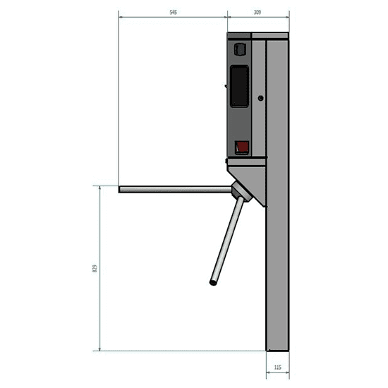 Dimensions du tourniquet toilettes